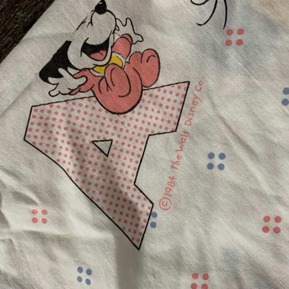 Vintage Disney Mickey Minnie Mouse Alphabet Crib Sheet 1984 - Picture 5 of 5